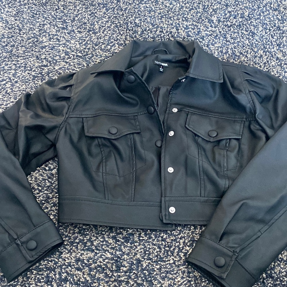 Faux leather jacket